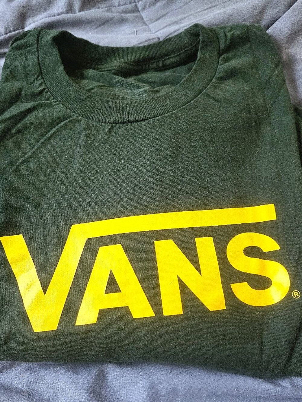 Vans Size XXL Dark Green and Yellow Short Sleeve T-Shirt NWOT